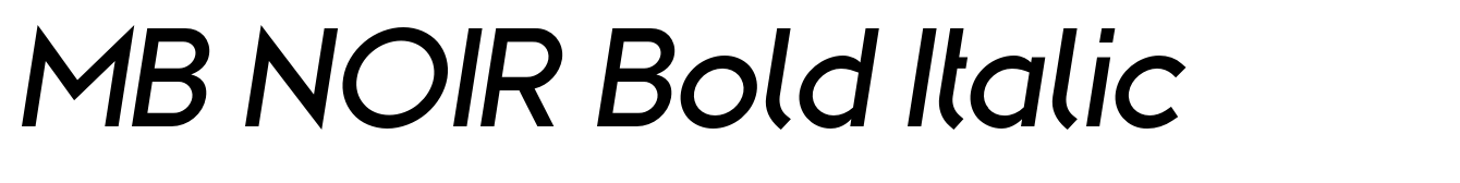 MB NOIR Bold Italic